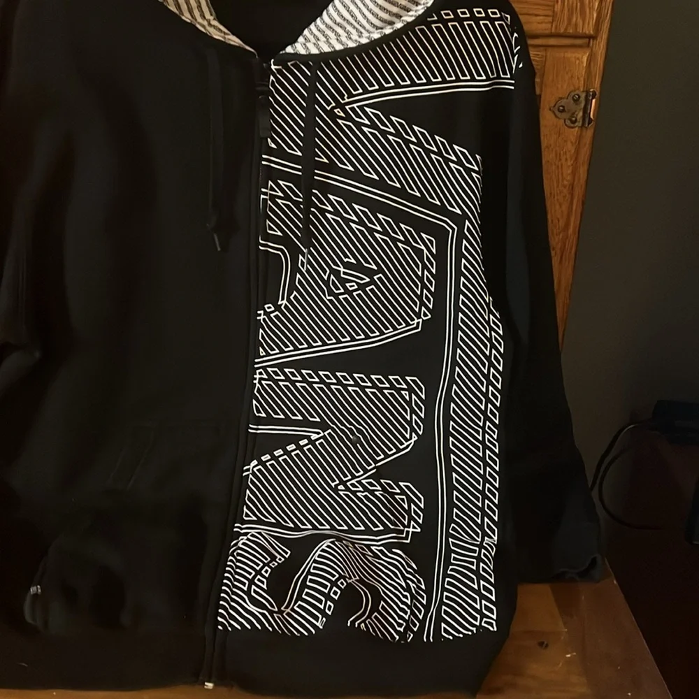 Men’s Vans Black Zip Hoodie Sweatshirt - Picture 3 of 11